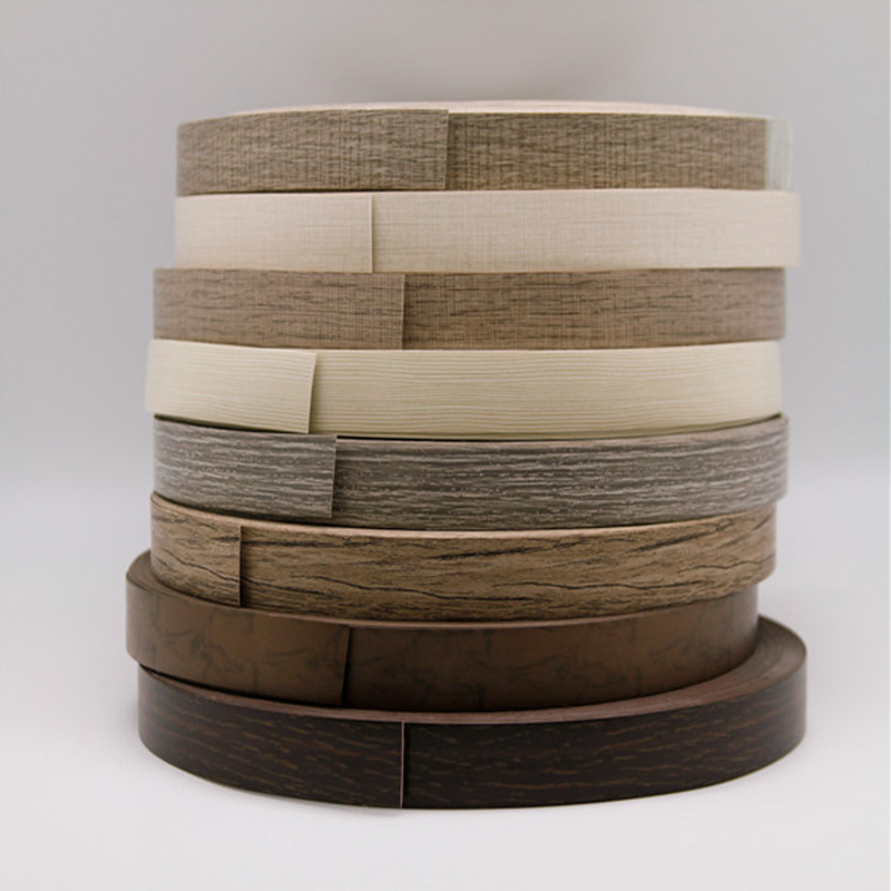 Bandas de borde de PVC de color madera de 0,8*22 mm para tableros de melamina Bandas de borde de PVC de color madera de 0,8*22 mm para tableros de melamina