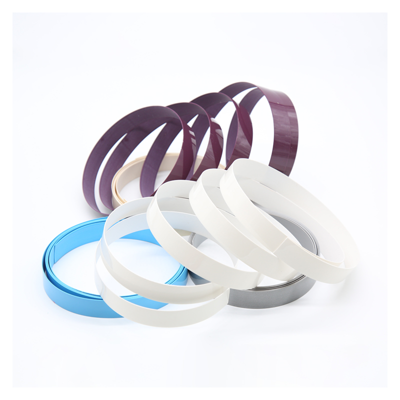 Bandas de borde de PVC de alto brillo blanco prepegadas para diseño de muebles de lujo