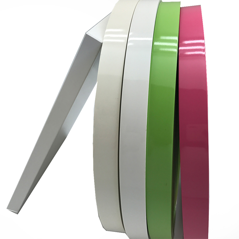 Bandas de borde de PVC de alto brillo blanco prepegadas para diseño de muebles de lujo Bandas de borde de PVC de alto brillo blanco prepegadas para diseño de muebles de lujo