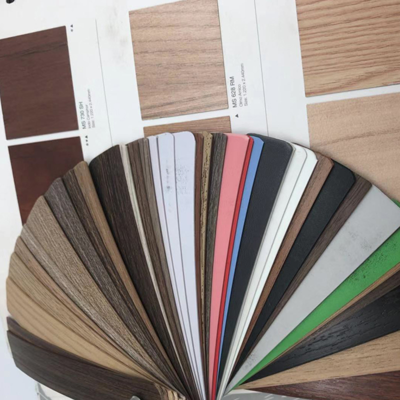 Bandas de borde de PVC con grano de madera en relieve profundo para muebles de primera calidad Bandas de borde de PVC con grano de madera en relieve profundo para muebles de primera calidad