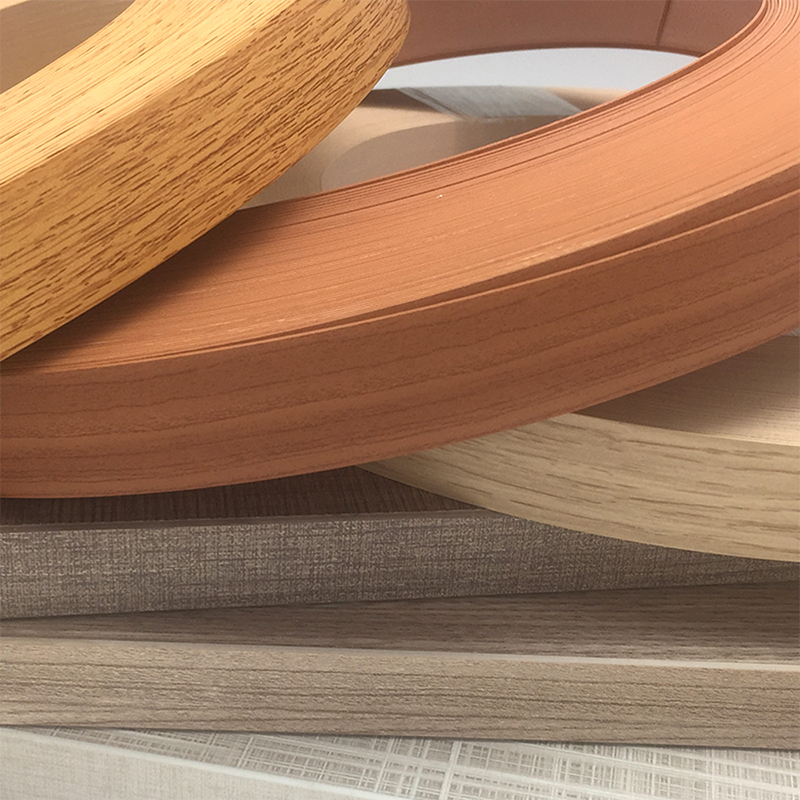 Bandas de borde de PVC con grano de madera en relieve profundo para muebles de primera calidad Bandas de borde de PVC con grano de madera en relieve profundo para muebles de primera calidad