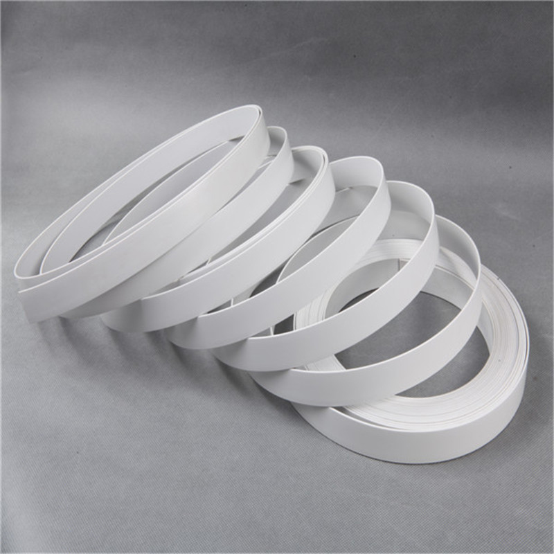 Bandas adhesivas de PVC prepegadas de color blanco con bordes de EVA para paneles de muebles Bandas adhesivas de PVC prepegadas de color blanco con bordes de EVA para paneles de muebles
