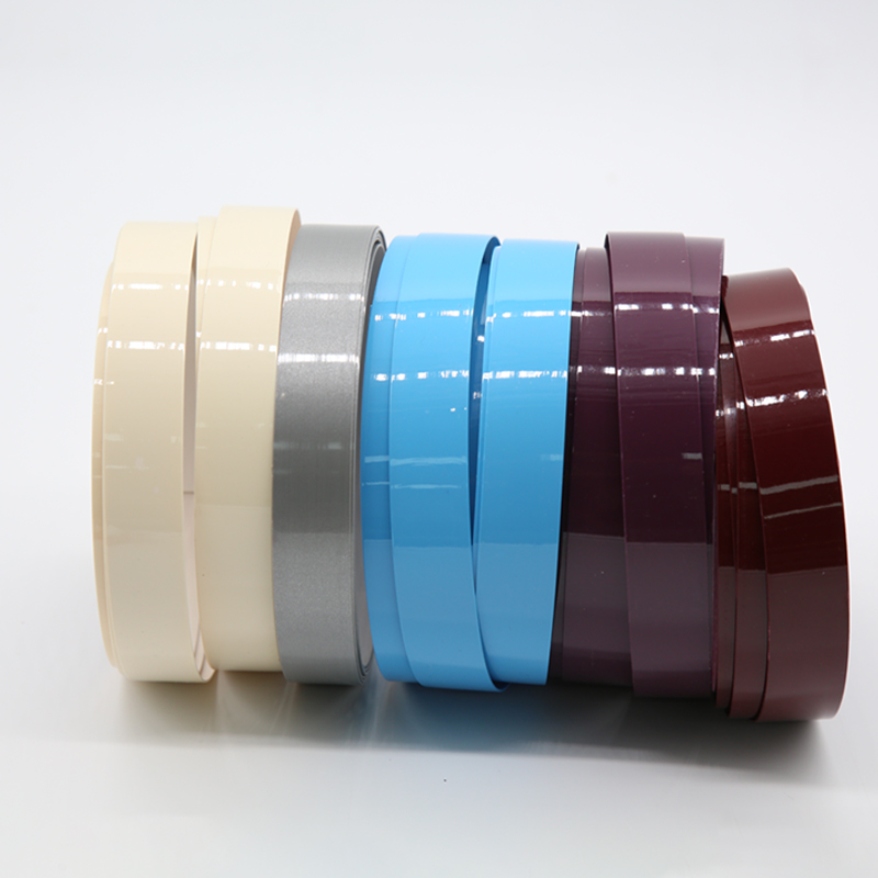 Bandas de borde de PVC de alto brillo prepegadas para paneles de muebles decorativos Bandas de borde de PVC de alto brillo prepegadas para paneles de muebles decorativos