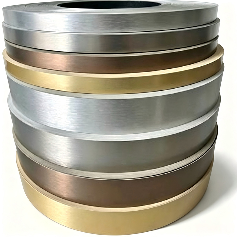 Bandas de borde metálicas cepilladas personalizadas para marcas de muebles de lujo y proyectos OEM Bandas de borde metálicas cepilladas personalizadas para marcas de muebles de lujo y proyectos OEM