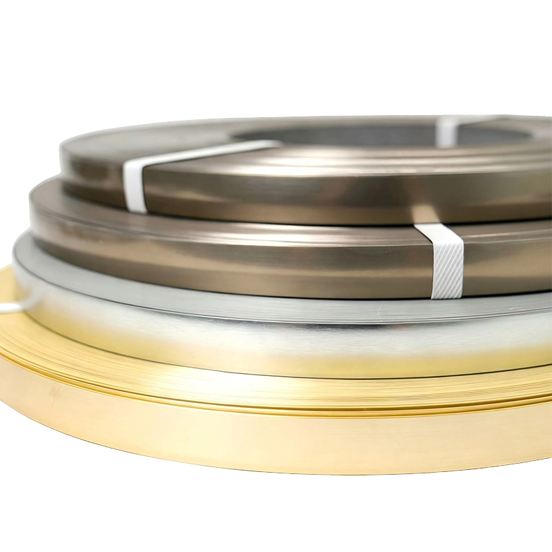 Bandas de borde metálicas cepilladas personalizadas para marcas de muebles de lujo y proyectos OEM Bandas de borde metálicas cepilladas personalizadas para marcas de muebles de lujo y proyectos OEM