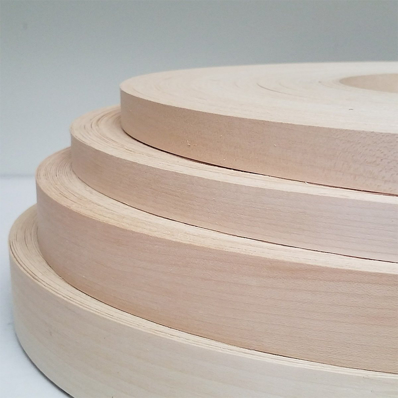 Bandas de borde de chapa de madera de haya con respaldo adhesivo para muebles Bandas de borde de chapa de madera de haya con respaldo adhesivo para muebles
